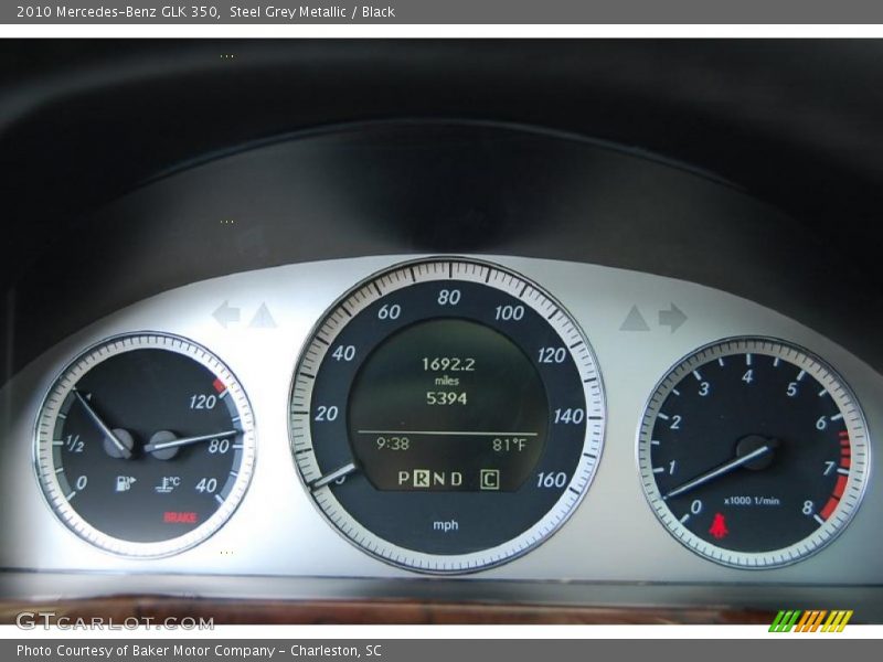 Steel Grey Metallic / Black 2010 Mercedes-Benz GLK 350