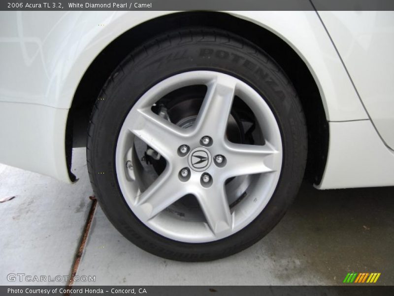 White Diamond Pearl / Camel 2006 Acura TL 3.2
