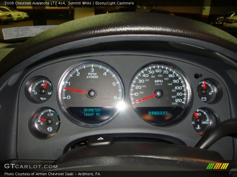 Summit White / Ebony/Light Cashmere 2008 Chevrolet Avalanche LTZ 4x4