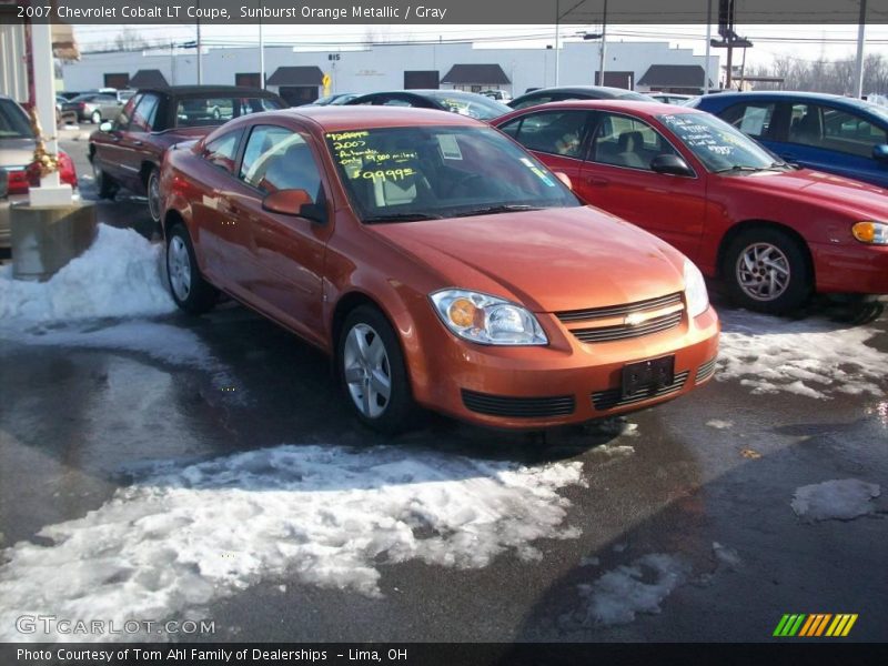 Sunburst Orange Metallic / Gray 2007 Chevrolet Cobalt LT Coupe