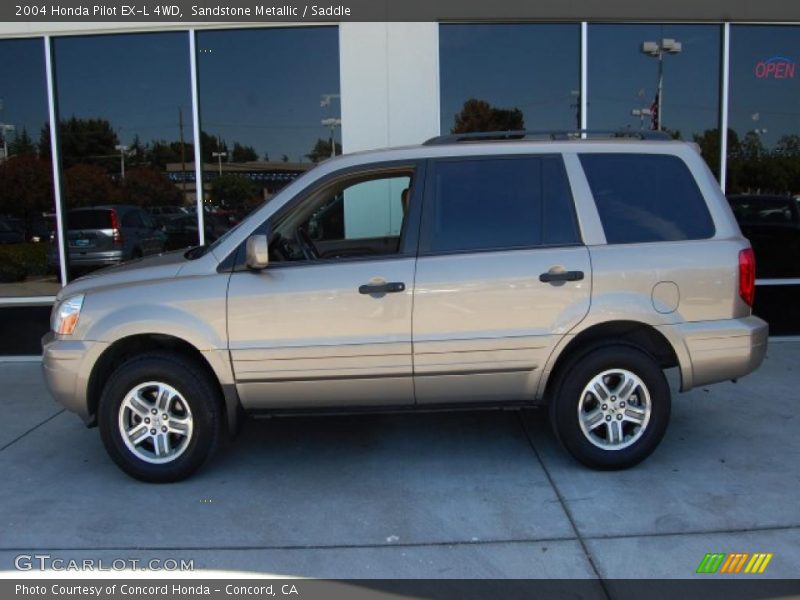 Sandstone Metallic / Saddle 2004 Honda Pilot EX-L 4WD