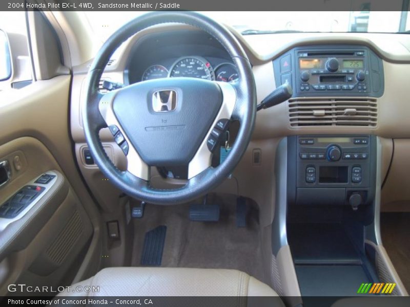 Sandstone Metallic / Saddle 2004 Honda Pilot EX-L 4WD