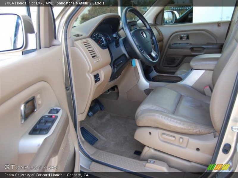 Sandstone Metallic / Saddle 2004 Honda Pilot EX-L 4WD