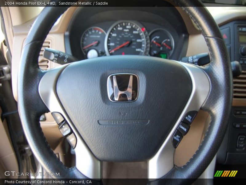 Sandstone Metallic / Saddle 2004 Honda Pilot EX-L 4WD