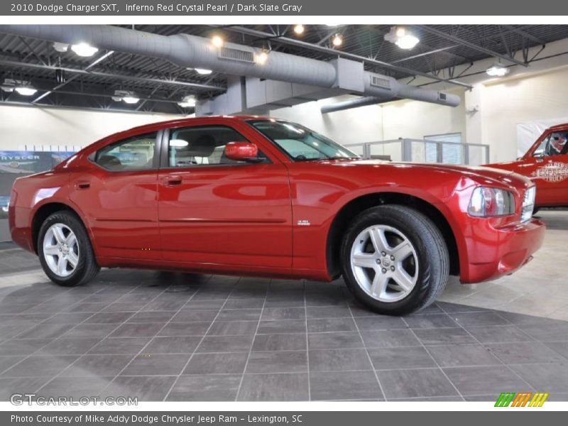 Inferno Red Crystal Pearl / Dark Slate Gray 2010 Dodge Charger SXT