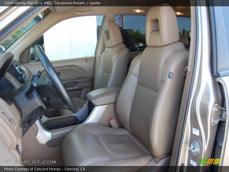 Sandstone Metallic / Saddle 2004 Honda Pilot EX-L 4WD