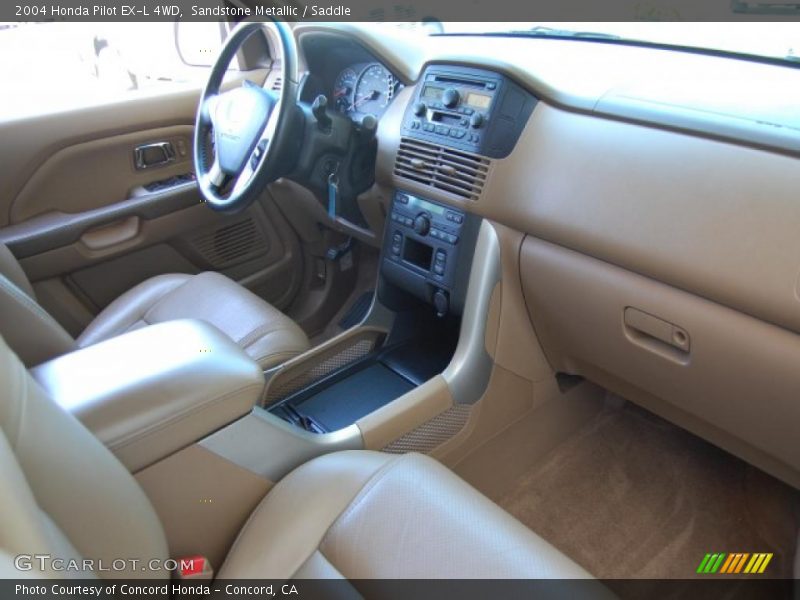 Sandstone Metallic / Saddle 2004 Honda Pilot EX-L 4WD