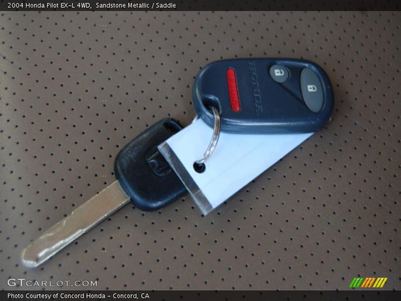 Sandstone Metallic / Saddle 2004 Honda Pilot EX-L 4WD