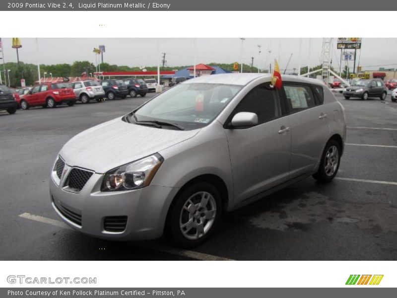 Liquid Platinum Metallic / Ebony 2009 Pontiac Vibe 2.4