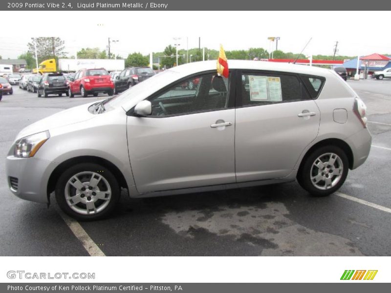 Liquid Platinum Metallic / Ebony 2009 Pontiac Vibe 2.4