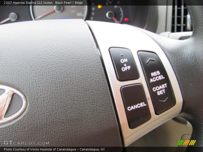 Black Pearl / Beige 2007 Hyundai Elantra GLS Sedan