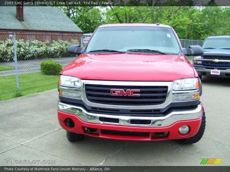 Fire Red / Pewter 2003 GMC Sierra 2500HD SLT Crew Cab 4x4