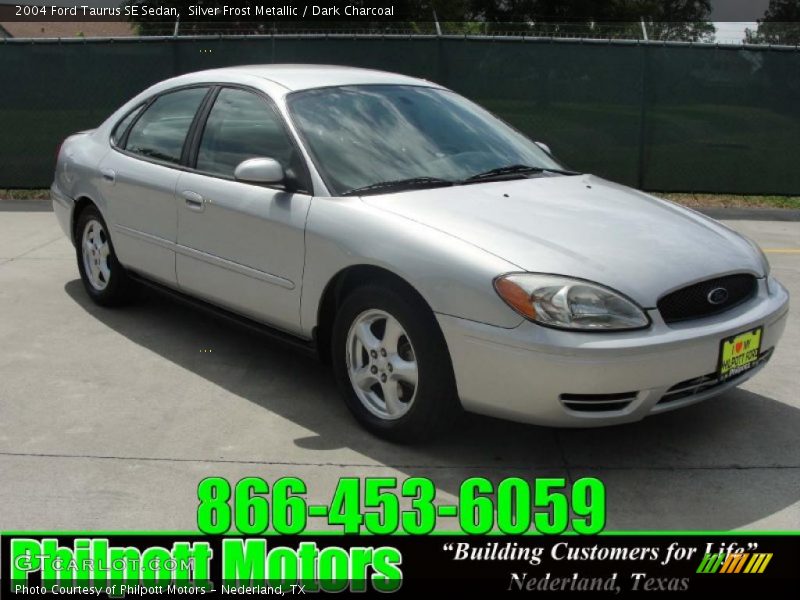 Silver Frost Metallic / Dark Charcoal 2004 Ford Taurus SE Sedan