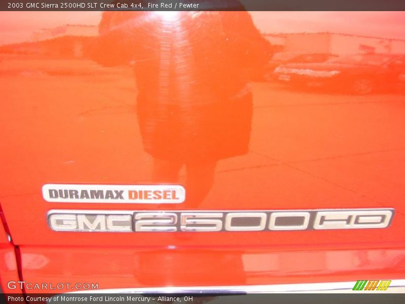 Fire Red / Pewter 2003 GMC Sierra 2500HD SLT Crew Cab 4x4