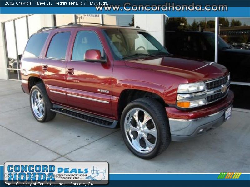 Redfire Metallic / Tan/Neutral 2003 Chevrolet Tahoe LT