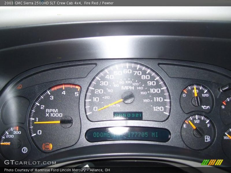 Fire Red / Pewter 2003 GMC Sierra 2500HD SLT Crew Cab 4x4