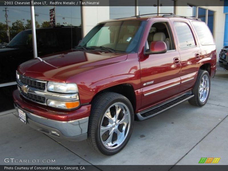 Redfire Metallic / Tan/Neutral 2003 Chevrolet Tahoe LT