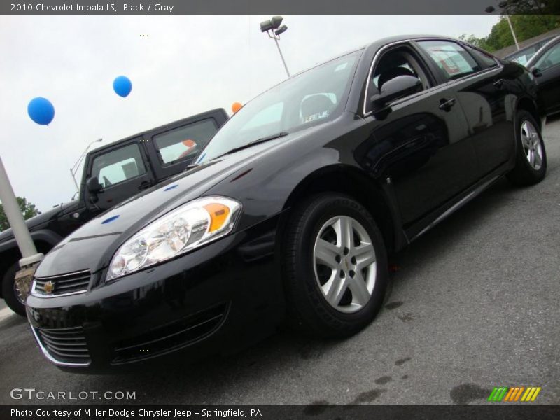 Black / Gray 2010 Chevrolet Impala LS