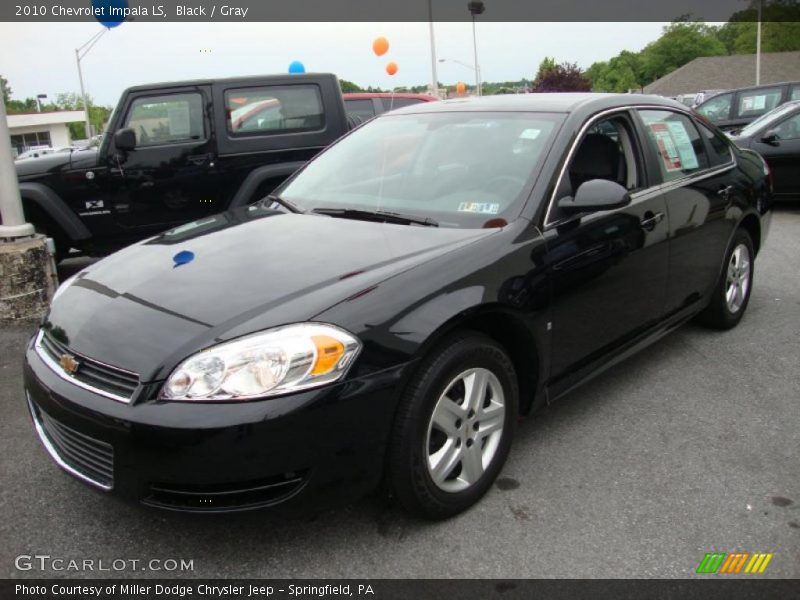 Black / Gray 2010 Chevrolet Impala LS