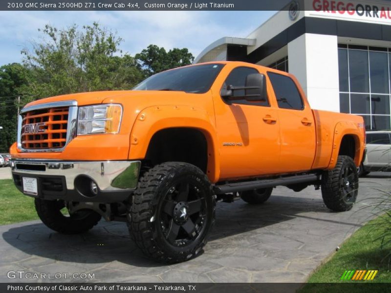Custom Orange / Light Titanium 2010 GMC Sierra 2500HD Z71 Crew Cab 4x4