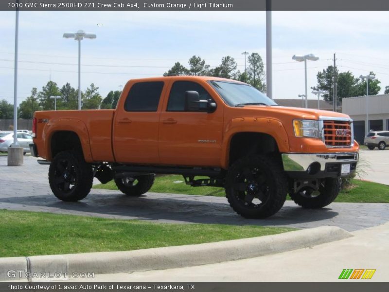 Custom Orange / Light Titanium 2010 GMC Sierra 2500HD Z71 Crew Cab 4x4
