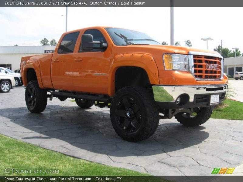 Custom Orange / Light Titanium 2010 GMC Sierra 2500HD Z71 Crew Cab 4x4