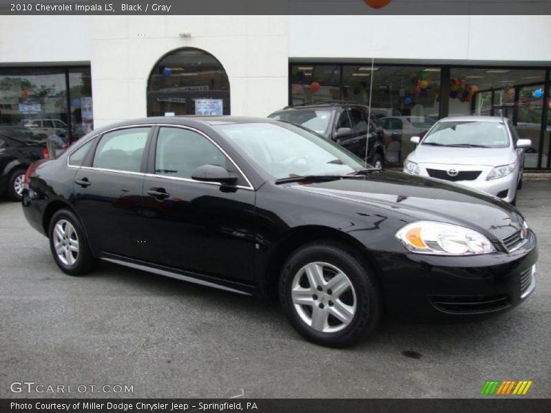 Black / Gray 2010 Chevrolet Impala LS