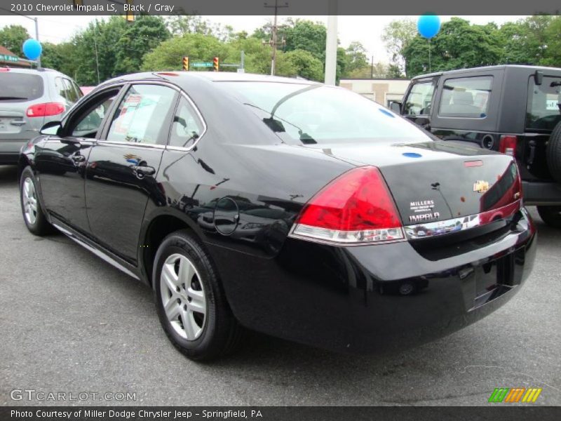 Black / Gray 2010 Chevrolet Impala LS