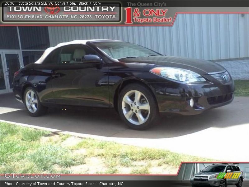 Black / Ivory 2006 Toyota Solara SLE V6 Convertible