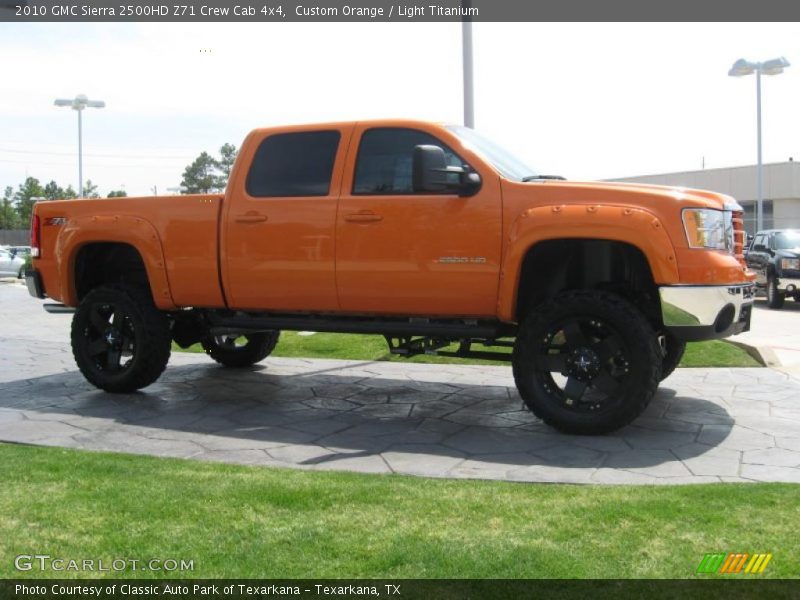 Custom Orange / Light Titanium 2010 GMC Sierra 2500HD Z71 Crew Cab 4x4