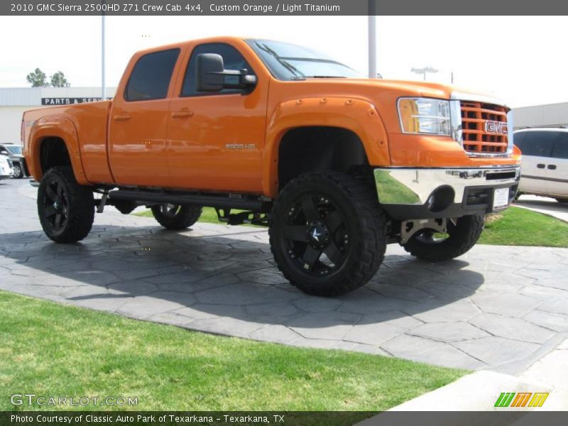 Custom Orange / Light Titanium 2010 GMC Sierra 2500HD Z71 Crew Cab 4x4