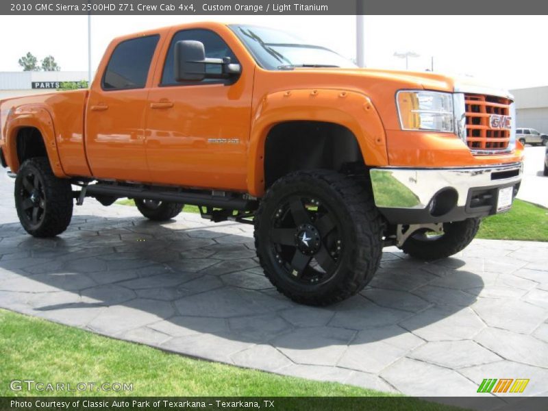 Custom Orange / Light Titanium 2010 GMC Sierra 2500HD Z71 Crew Cab 4x4