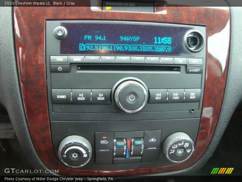 Black / Gray 2010 Chevrolet Impala LS