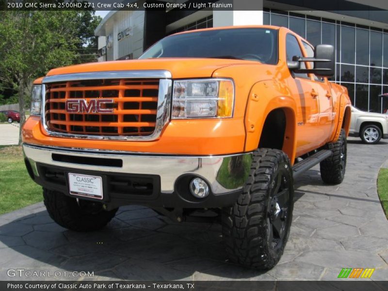 Custom Orange / Light Titanium 2010 GMC Sierra 2500HD Z71 Crew Cab 4x4