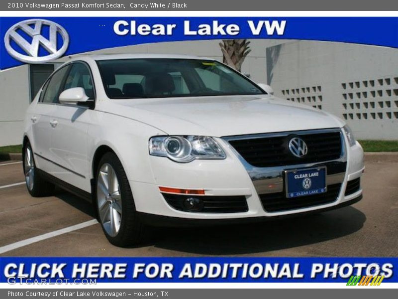 Candy White / Black 2010 Volkswagen Passat Komfort Sedan