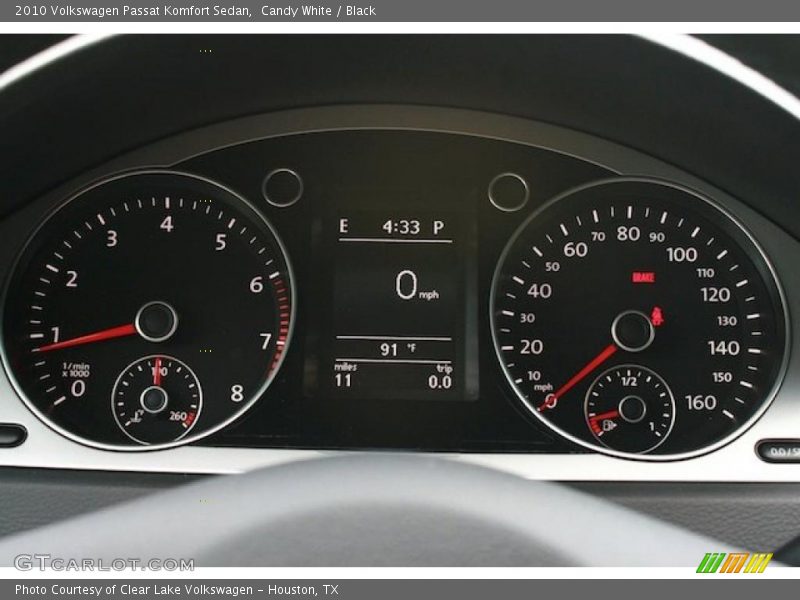 Candy White / Black 2010 Volkswagen Passat Komfort Sedan