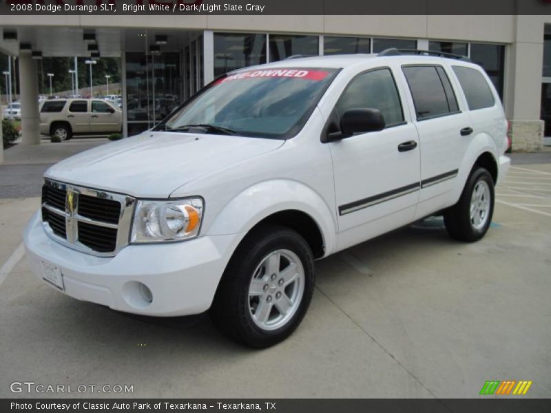 Bright White / Dark/Light Slate Gray 2008 Dodge Durango SLT