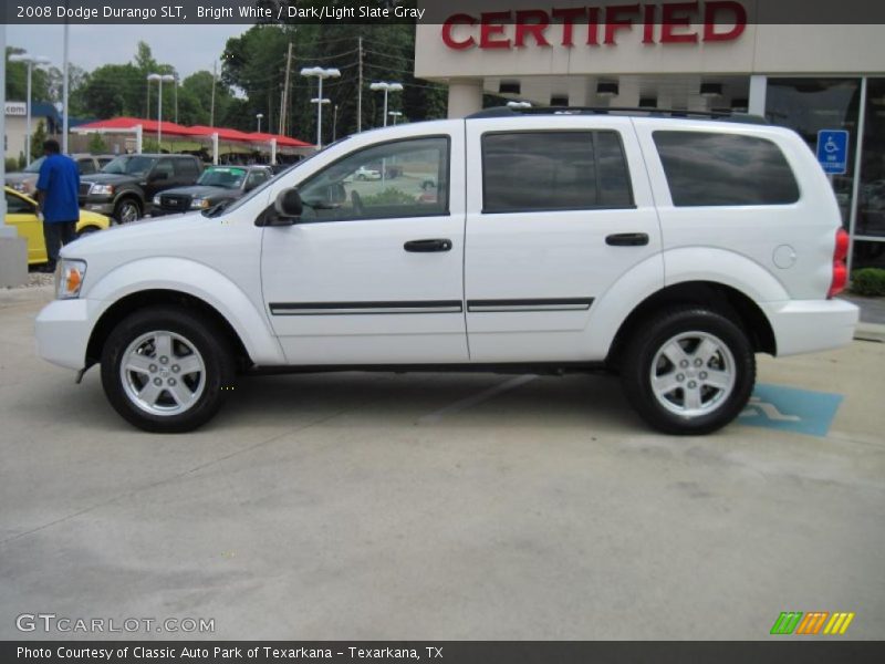 Bright White / Dark/Light Slate Gray 2008 Dodge Durango SLT