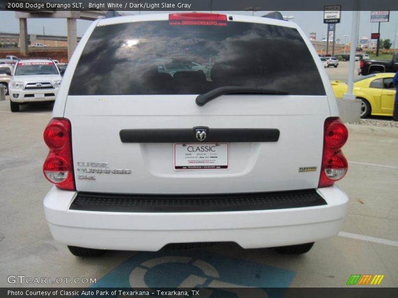 Bright White / Dark/Light Slate Gray 2008 Dodge Durango SLT