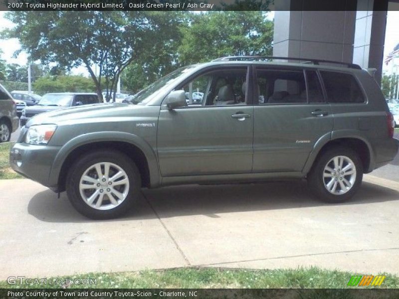 Oasis Green Pearl / Ash Gray 2007 Toyota Highlander Hybrid Limited