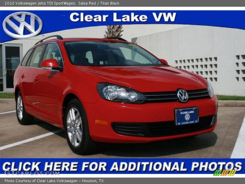 Salsa Red / Titan Black 2010 Volkswagen Jetta TDI SportWagen