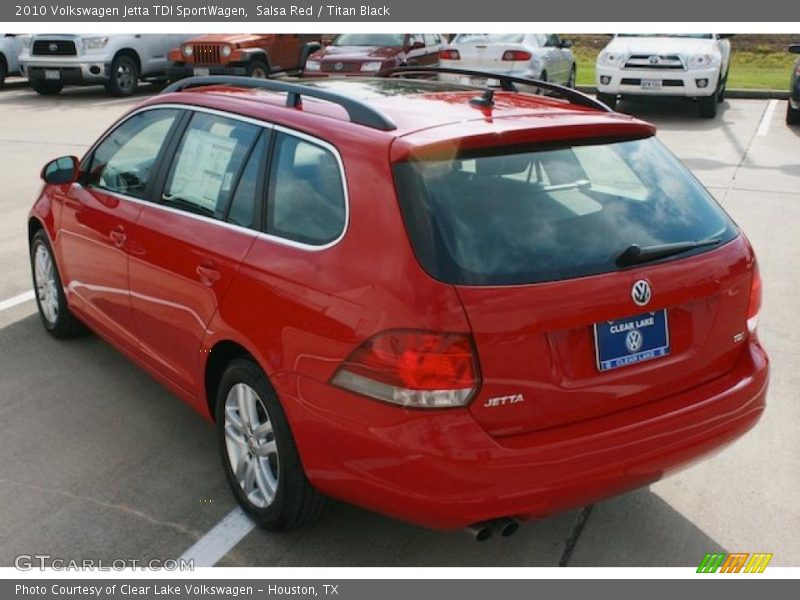 Salsa Red / Titan Black 2010 Volkswagen Jetta TDI SportWagen