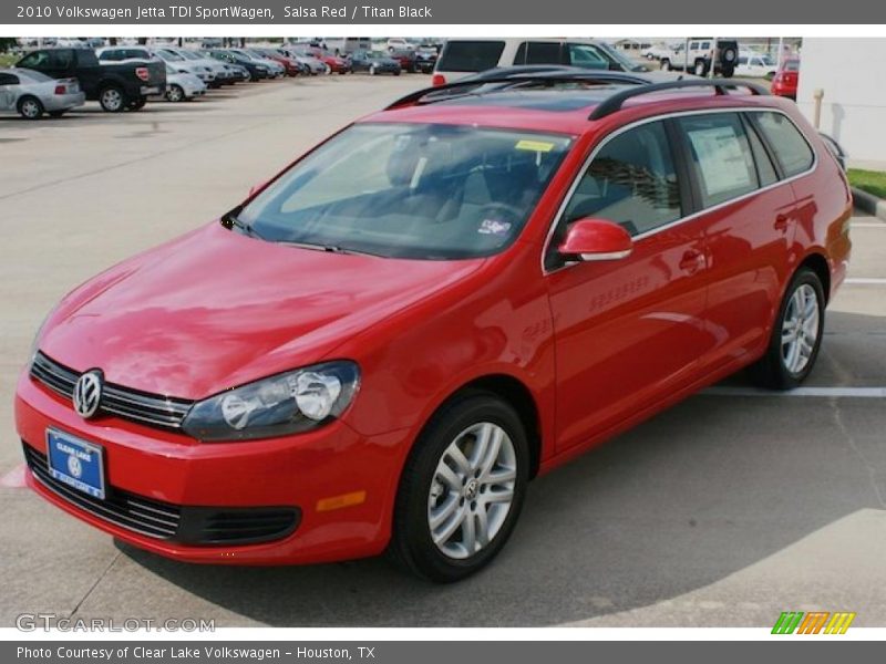 Salsa Red / Titan Black 2010 Volkswagen Jetta TDI SportWagen