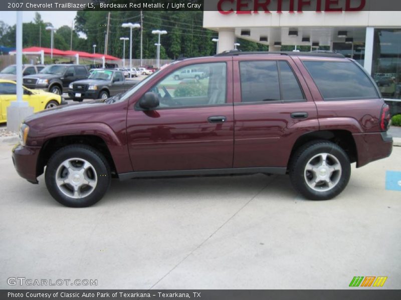 Bordeaux Red Metallic / Light Gray 2007 Chevrolet TrailBlazer LS