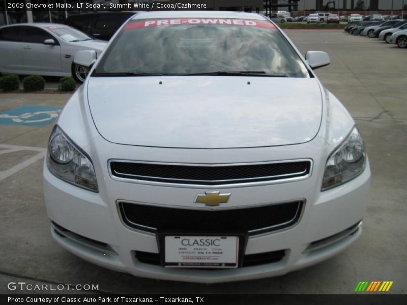 Summit White / Cocoa/Cashmere 2009 Chevrolet Malibu LT Sedan