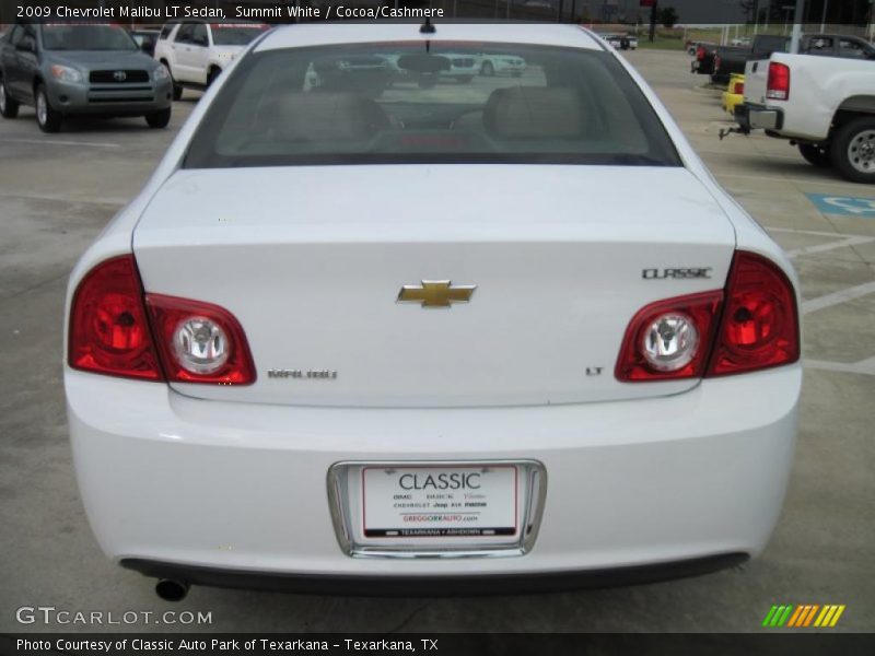 Summit White / Cocoa/Cashmere 2009 Chevrolet Malibu LT Sedan