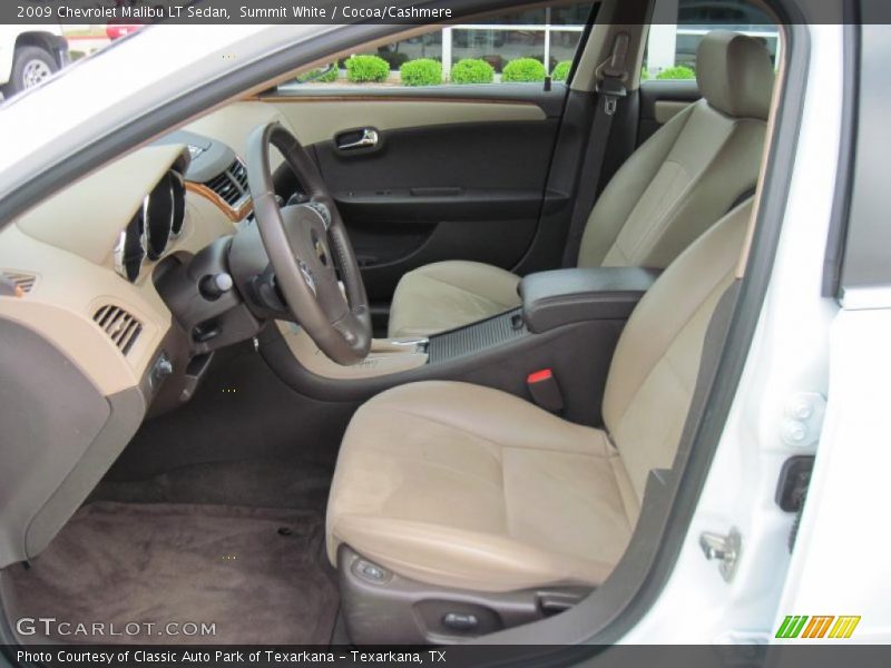 Summit White / Cocoa/Cashmere 2009 Chevrolet Malibu LT Sedan
