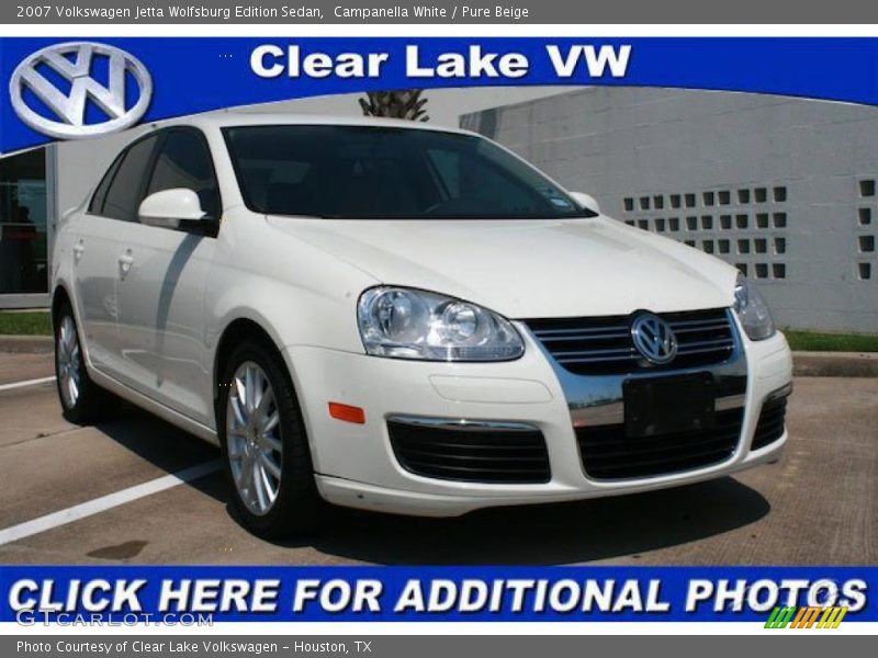 Campanella White / Pure Beige 2007 Volkswagen Jetta Wolfsburg Edition Sedan