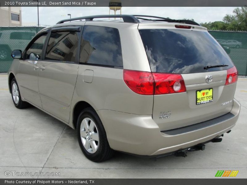 Desert Sand Mica / Taupe 2010 Toyota Sienna LE