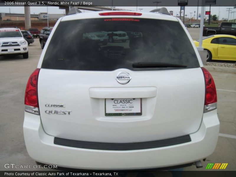 Nordic White Pearl / Beige 2006 Nissan Quest 3.5